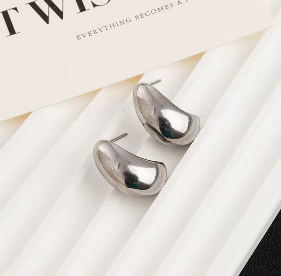 Anna | Boucles d'oreilles en acier inoxydable