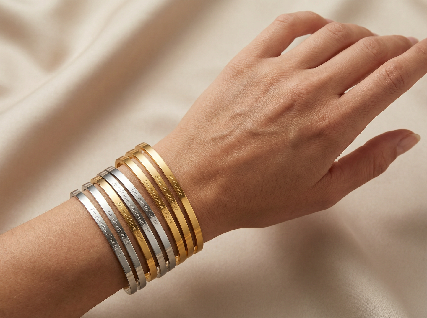 Say It I Bracelet acier inoxydable