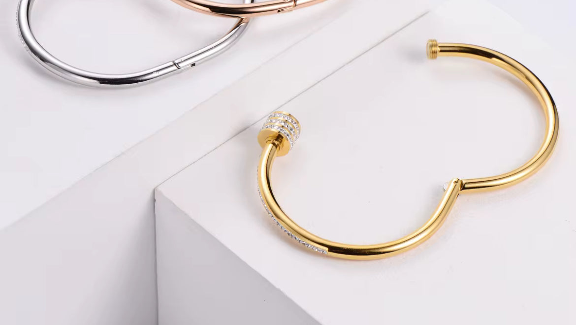 Anne | Bracelet Jonc en acier inoxydable