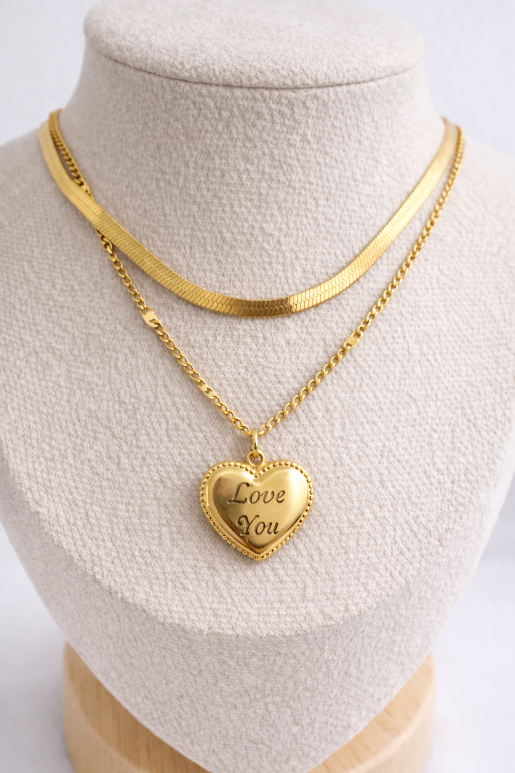 Love you |  Collier acier inoxydable