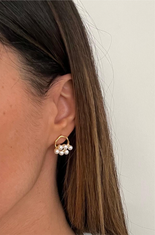 Jade | Boucles d'oreilles en acier inoxydable